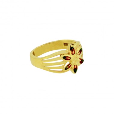 22K Gold Flower Design Women's Ring Collection